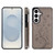 Samsung Galaxy S26+ Double Buckle Butterfly Embossing PU Phone Case - Grey