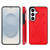 Samsung Galaxy S26+ Double Buckle Butterfly Embossing PU Phone Case - Red