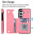 Samsung Galaxy S26+ Double Buckle Butterfly Embossing PU Phone Case - Red