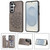 Samsung Galaxy S26+ Double Buckle Mandala Leather Wallet Back Cover Phone Case - Grey