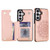 Samsung Galaxy S26+ Double Buckle Mandala Leather Wallet Back Cover Phone Case - Rose Gold
