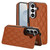 Samsung Galaxy S26+ Double Buckle Rhombic PU Leather Phone Case - Brown