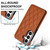 Samsung Galaxy S26+ Double Buckle Rhombic PU Leather Phone Case - Brown