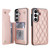 Samsung Galaxy S26+ Double Buckle Rhombic PU Leather Phone Case - Rose Gold