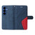 Samsung Galaxy S26+ Dual-color Splicing Flip Leather Phone Case - Blue