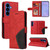 Samsung Galaxy S26+ Dual-color Splicing Flip Leather Phone Case - Red