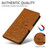 Samsung Galaxy S26+ Embossed Heart Dog RFID Blocking Wallet Leather Phone Case - Brown