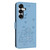 Samsung Galaxy S26+ Embossed Kitten Phone Leather Case with Lanyard - Blue