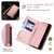 Samsung Galaxy S26+ ESEBLE Retro Frosted RFID Flip Leather Phone Case - Rose Gold