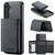 Samsung Galaxy S26+ Fierre Shann 2 in 1 Holder RFID Card Slot Wallet MagSafe Phone Case - Black