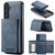Samsung Galaxy S26+ Fierre Shann 2 in 1 Holder RFID Card Slot Wallet MagSafe Phone Case - Blue