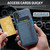 Samsung Galaxy S26+ Fierre Shann Oil Wax Vegan Leather Magnetic Card Holder Back Phone Case - Blue