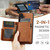 Samsung Galaxy S26+ Fierre Shann Oil Wax Vegan Leather Magnetic Card Holder Back Phone Case - Brown