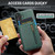 Samsung Galaxy S26+ Fierre Shann Oil Wax Vegan Leather Magnetic Card Holder Back Phone Case - Green