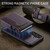 Samsung Galaxy S26+ Fierre Shann Oil Wax Vegan Leather Magnetic Card Holder Back Phone Case - Purple