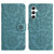 Samsung Galaxy S26+ Floral Embossed Pattern Leather Phone Case - Dark Green