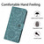 Samsung Galaxy S26+ Floral Embossed Pattern Leather Phone Case - Dark Green