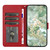 Samsung Galaxy S26+ Floral Embossed Pattern Leather Phone Case - Red
