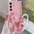 Samsung Galaxy S26+ Floral Holder TPU Phone Case with PU Buckle Lanyard - Pink