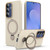 Samsung Galaxy S26+ Gen1.5 Pivot Ring Holder TPU Hybrid PC Phone Case - Apricot