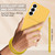 Samsung Galaxy S26+ Integrated Card Bag Solid Color Liquid Silicone Phone Case Gen2 with Short Lanyard - Yellow
