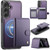 Samsung Galaxy S26+ JEEHOOD J09 Buckle Card Bag MagSafe Magnetic Style RFID Leather Phone Case - Purple
