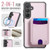 Samsung Galaxy S26+ JEEHOOD J10 Flip Card Bag MagSafe Split RFID Leather Phone Case - Pink