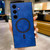 Samsung Galaxy S26+ Lambskin Faux Leather Magnetic Phone Case - Blue