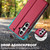 Samsung Galaxy S26+ LC.IMEEKE L1 Series Frosted Fine Texture PU Phone Case - Red