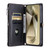 Samsung Galaxy S26+ Leather Stitching Multi-card Slot Zipper Phone Case - Black