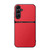 Samsung Galaxy S26+ Litchi Leather Magnetic Full Coverage Shockproof Phone Case - Red