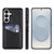 Samsung Galaxy S26+ Litchi Leather Skin Card Slots Phone Case - Black