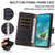 Samsung Galaxy S26+ Litchi Texture RFID Blocking 3-Card Wallet Leather Phone Case - Black