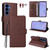 Samsung Galaxy S26+ Litchi Texture RFID Blocking 3-Card Wallet Leather Phone Case - Brown
