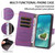 Samsung Galaxy S26+ Litchi Texture RFID Blocking 3-Card Wallet Leather Phone Case - Purple