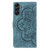 Samsung Galaxy S26+ Mandala Embossed Retro Frosted Leather Phone Case - Blue