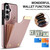 Samsung Galaxy S26+ Metal Buckle Card Slots Phone Case - Rose Gold
