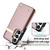 Samsung Galaxy S26+ Metal Buckle Card Slots Phone Case - Rose Gold