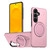 Samsung Galaxy S26+ Metal Rotation Holder MagSafe TPU Hybrid PC Phone Case - Pink