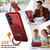 Samsung Galaxy S26+ Metal Rotation Holder MagSafe TPU Hybrid PC Phone Case - Red