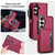 Samsung Galaxy S26+ Multifunctional Wallet Detachable Leather Phone Case with Lanyard - Red