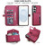 Samsung Galaxy S26+ Multifunctional Wallet Detachable Leather Phone Case with Lanyard - Red