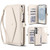 Samsung Galaxy S26+ Multifunctional Wallet Detachable Leather Phone Case with Lanyard - White
