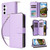Samsung Galaxy S26+ Nine-card Slots Zipper Wallet Bag Leather Phone Case - Purple