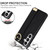 Samsung Galaxy S26+ Non-slip Full Coverage Ring PU Phone Case with Wristband - Black