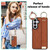 Samsung Galaxy S26+ Non-slip Full Coverage Ring PU Phone Case with Wristband - Brown
