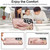 Samsung Galaxy S26+ Non-slip Full Coverage Ring PU Phone Case with Wristband - Rose Gold
