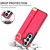 Samsung Galaxy S26+ Non-slip Full Coverage Ring PU Phone Case with Wristband - Rose Red