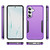 Samsung Galaxy S26+ Pioneer Armor Heavy Duty PC Hybrid TPU Phone Case - Purple+Black