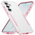 Samsung Galaxy S26+ Pioneer Armor Heavy Duty PC Hybrid TPU Phone Case - White+Pink